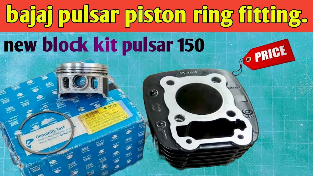Pulsar 150 new block kit. Bajaj Pulsar piston ring standard fitting company fitting