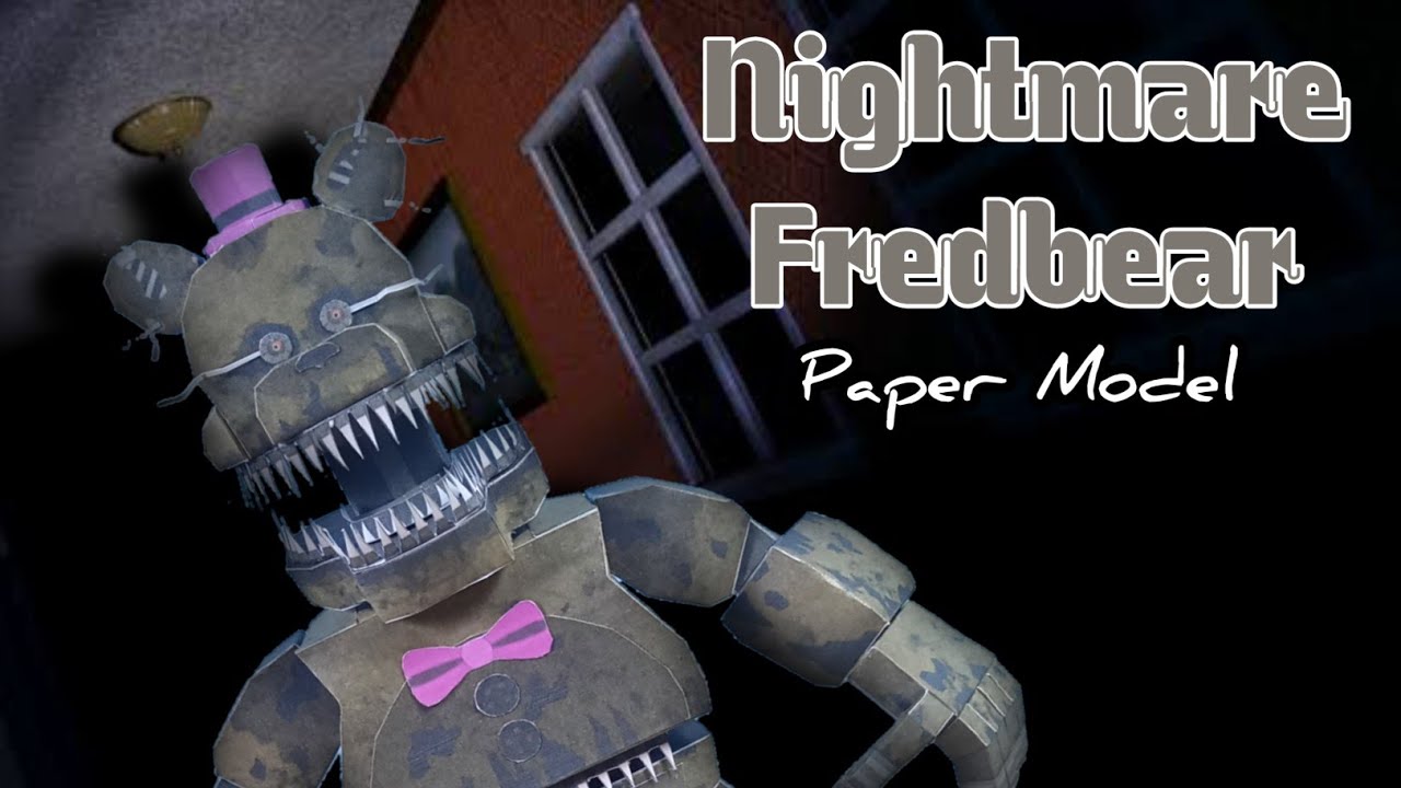 Nightmare Fredbear Five Nights At Freddy S Paper Model Stop Motion | My ...