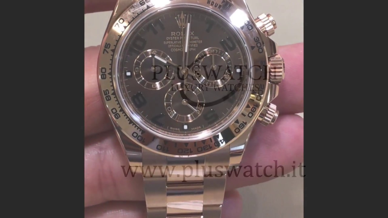 Rolex Daytona rose gold chocolate 116505 pluswatch