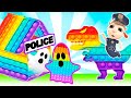 Pop It Police Station vs Dinosaur &amp; Ghost | Popt It World | Dolly and Friends 3D