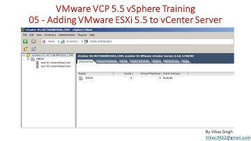 VMware VCP 5.5 :  05 - Adding VMware ESXi 5 5 to vCenter Server
