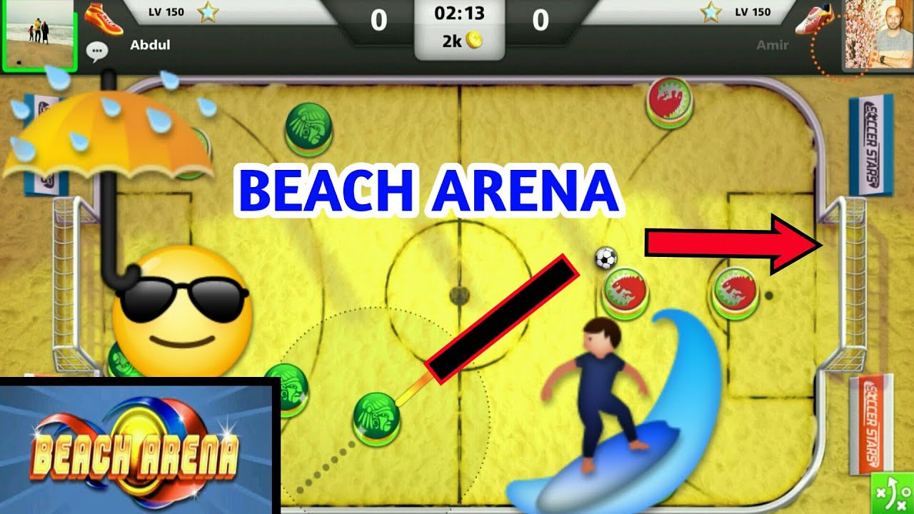 BEACH ARENA🌴☔WHAT A CRAZY STADIUM🌴🏄AMAZING SKILLS!SOCCER STARS TIPS AND