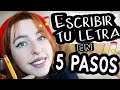 CÓMO ESCRIBIR LA LETRA DE TU CANCIÓN en 5 pasos! 🎵🎶