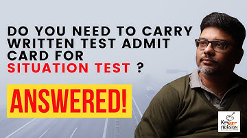 Nift 2022 | Do you need to Carry Written Test Admit Card For Situation Test ? | Answered