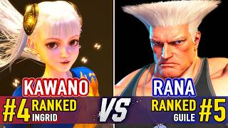 SF6 🤜 KAWANO (#4 Ranked Ingrid) vs RANA (#5 Ranked Guile) 🤛 SF6 High Level Gameplay