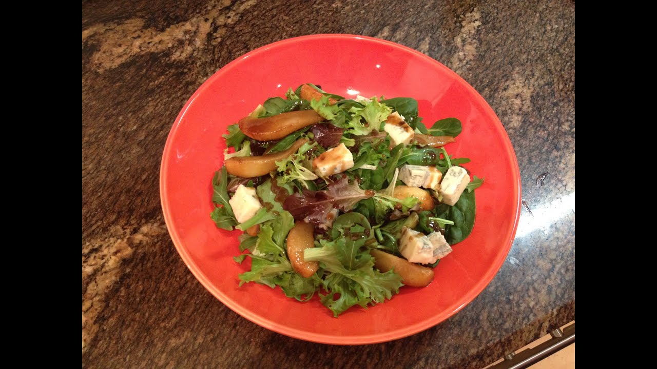Ensalada con pera caramelizada