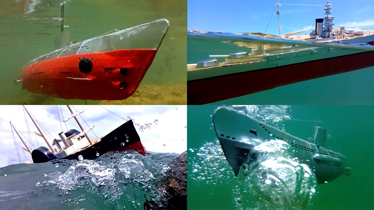 Sinking cardboard ships and model submarines, shooting down model airplanes and mini shipwrecks
