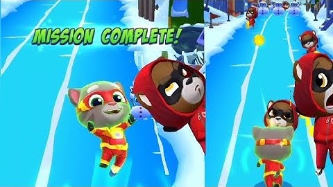 hit 15 Raccoon 🦝 in one run | talking Tom hero dash| talking Tom mission| talking Tom run