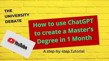 How to use ChatGPT to create a Master’s Degree in 1 Month: step-by-step Tutorial #chatGPT Tutorial#
