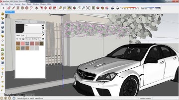 Vray Sketchup Tìm hiểu thư viện cây và xe