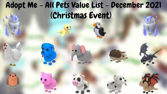 LEGENDARY Pet Value List in Adopt Me! (Roblox) 