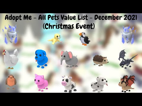 Adopt Me - All Pets Value List - December 2021 