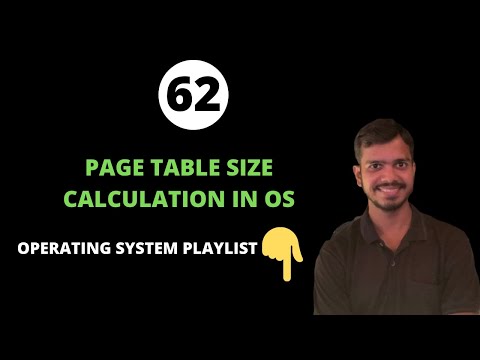 Page Number, Page Offset, Frame Number and Page Table Size | Memory Management | Operating System