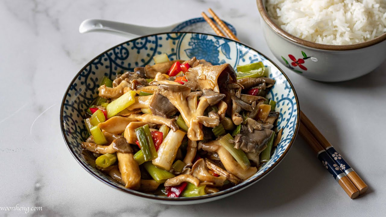Quick Mushrooms Stir Fry - 简单爆炒香菇