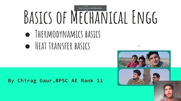 Thermodynaics #video part 1 Basics of Mechanical Engineering , BPSC AE Civil/Electrical/Mechanical