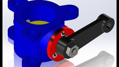 How to design butterfly valve tutorial on solidworks Total video of it