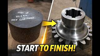 Before U0026 After Turning Raw Steel Into A Steam Engine Gear
