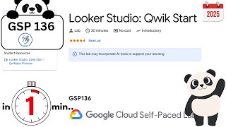 [NEW 2025 ] Looker Studio: Qwik Start #GSP136 #qwiklabs #arcade2025 #googlecloud | Trivia Week 1 lab