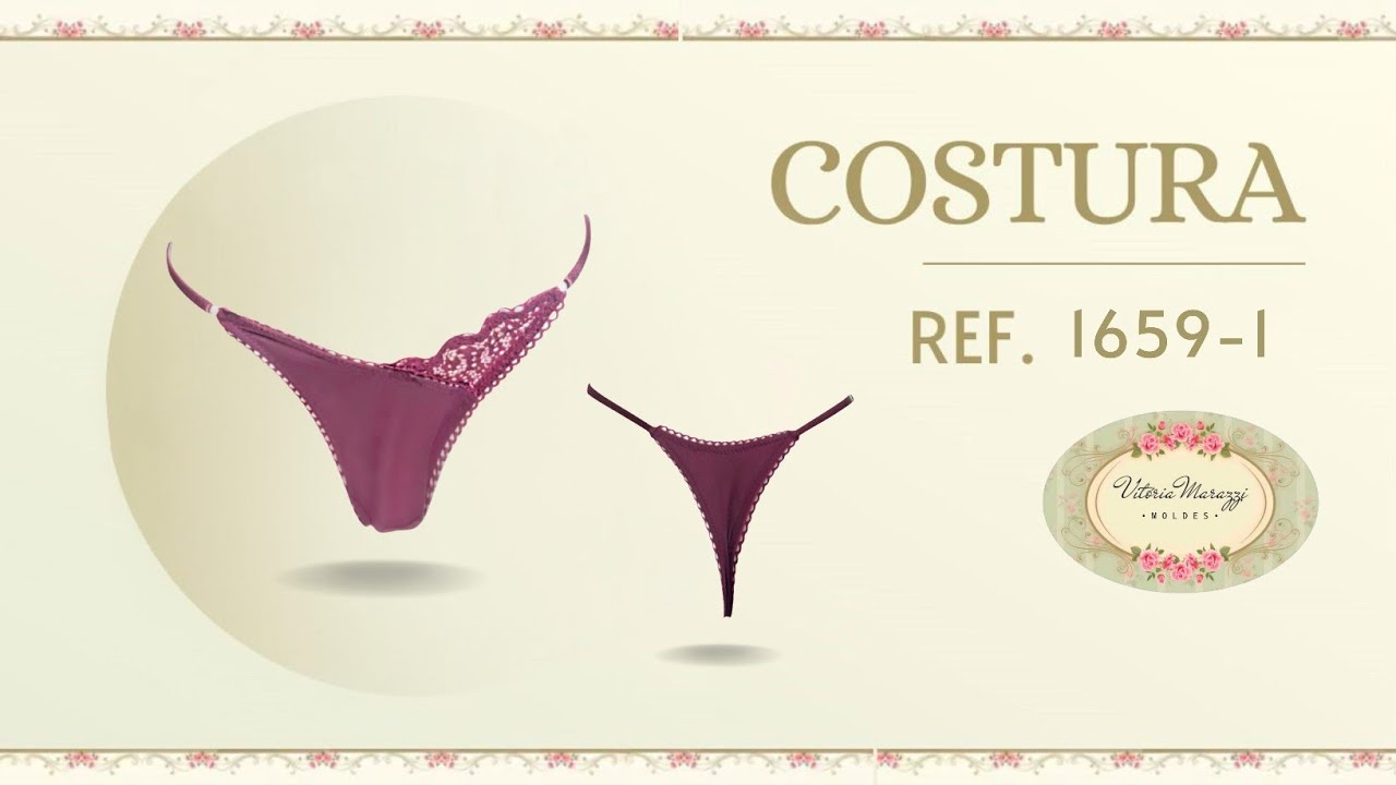 MOLDE REF.1659-1 CALCINHA VITÓRIA MARAZZI #costura #calcinha #lingerie #vitoriamarazzi