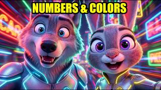 Learn Numbers and Colors 🚀 Educational Song for Kids | Kids Songs &amp; Nursery Rhymes | Neon Heroes GL