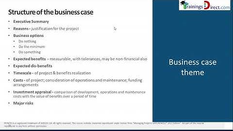 The Business Case theme   PRINCE2 Practitioner by 1WorldTraining.com