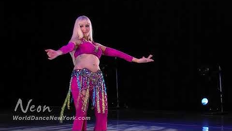 Belly Dance How to: Arm Patterns for Hip Circle Move - Belly Dancing - with Neon