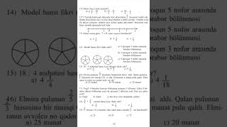 Riyaziyyat 5-ci Sinif BSQ-1 Cavabları 2022 (Cavablar Yorumlardadı)