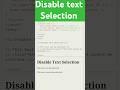 #disable#selection#text#2024#website#webdesign#project#css#html#javascript#interview#webkit