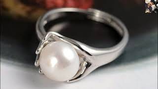 Silver Pearl Rings Designs Chandi Mai Moti Ki Anguthi Jewelry Designs..