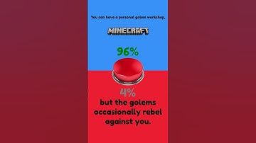 Would you press the button? (Minecraft Edition) Part 47 #Shorts #WouldYouRather #Gaming