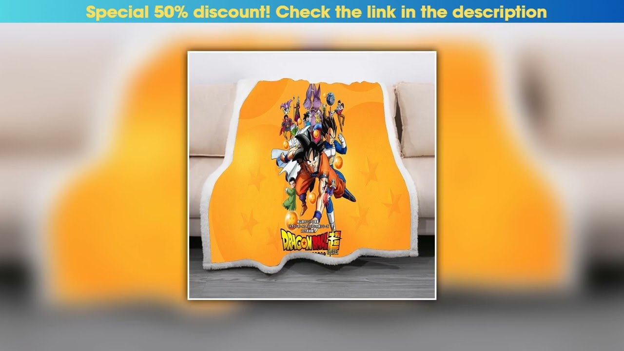 Limited Dragon Ball Animation Shenglong Nap Blanket 3D Digital Printed Bedroom Sofa Soft Comfortabl