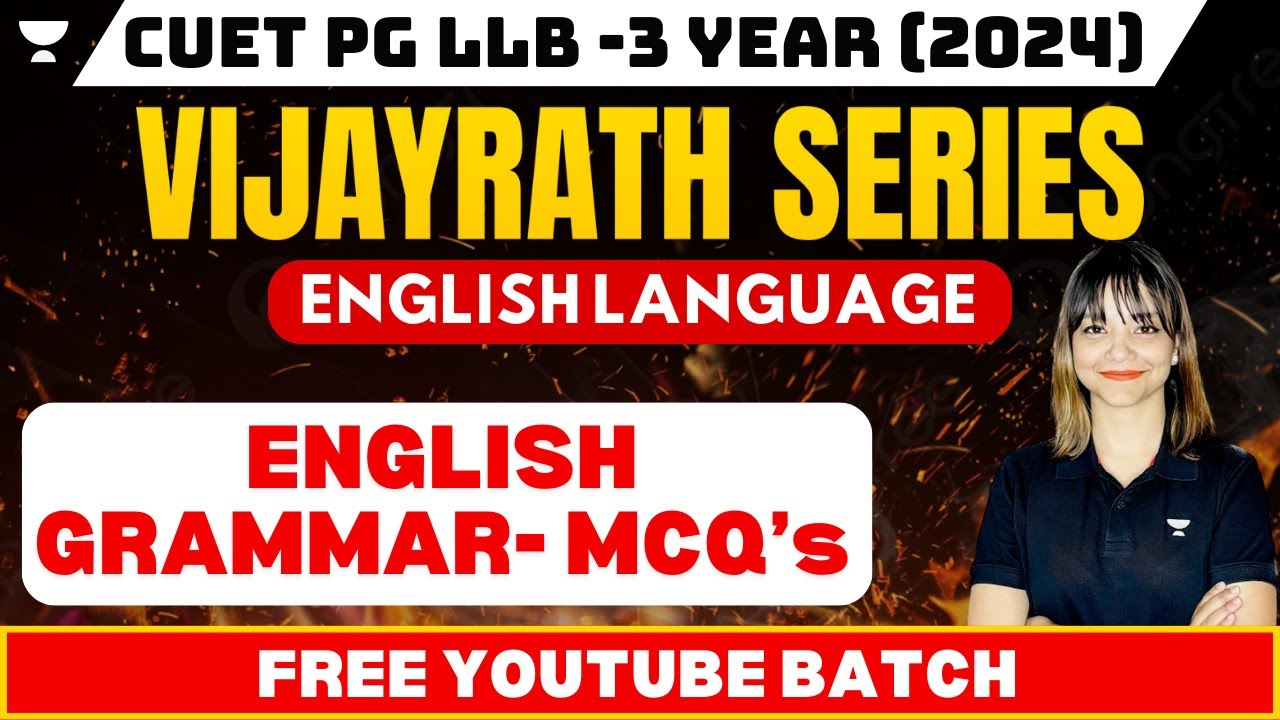 CUET PG LLB | English Language | GRAMMAR - MCQ's | CUET PG LLB ...