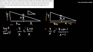 How to solve similar triangles part 2 Homework help for froglegs-are-yummy