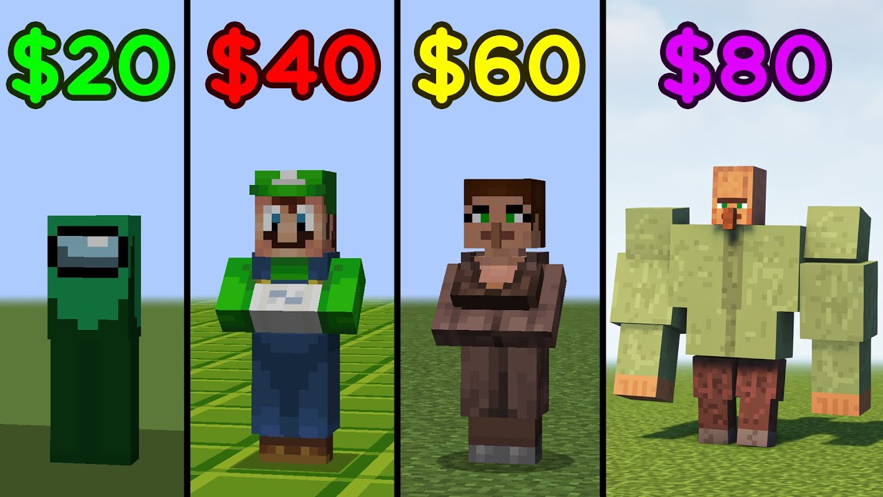 minecraft-villager-for-20-vs-40-vs-60-vs-80-vs-100-youtube