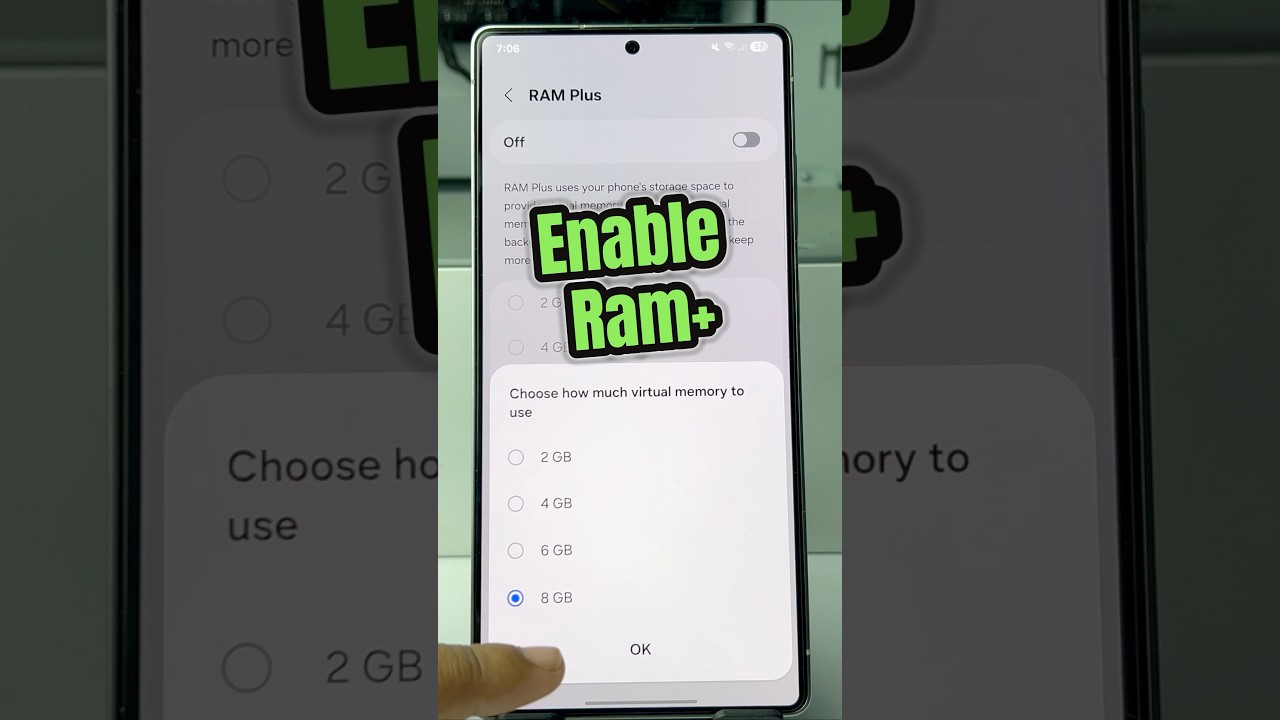How to increase Ram samsung s25 ultra 