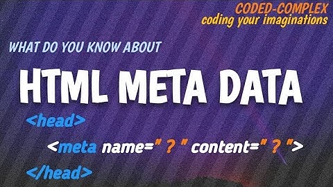 HTML HEAD AND META DATA