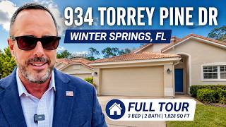 Winter Springs Florida Home Tour | 934 Torrey Pine Dr | Move-In Ready 3 Bedroom Home