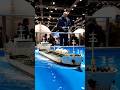 LNG tanker cruising inside an indoor maritime expo display pool. #rcboat #miniature boat #shorts