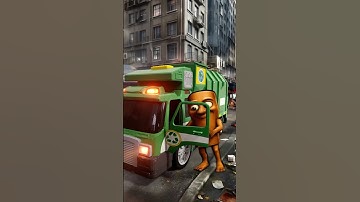 Tung Tung Tung Sahur and the Garbage Truck ✅🥰🚑🛻🚔🤣 #ai #shorts #brainrot