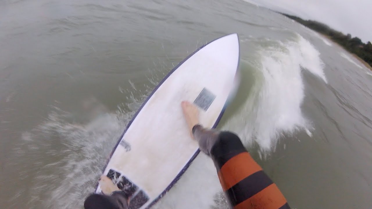 Surfing Lake Michigan episode 27 (practicing airs) YouTube