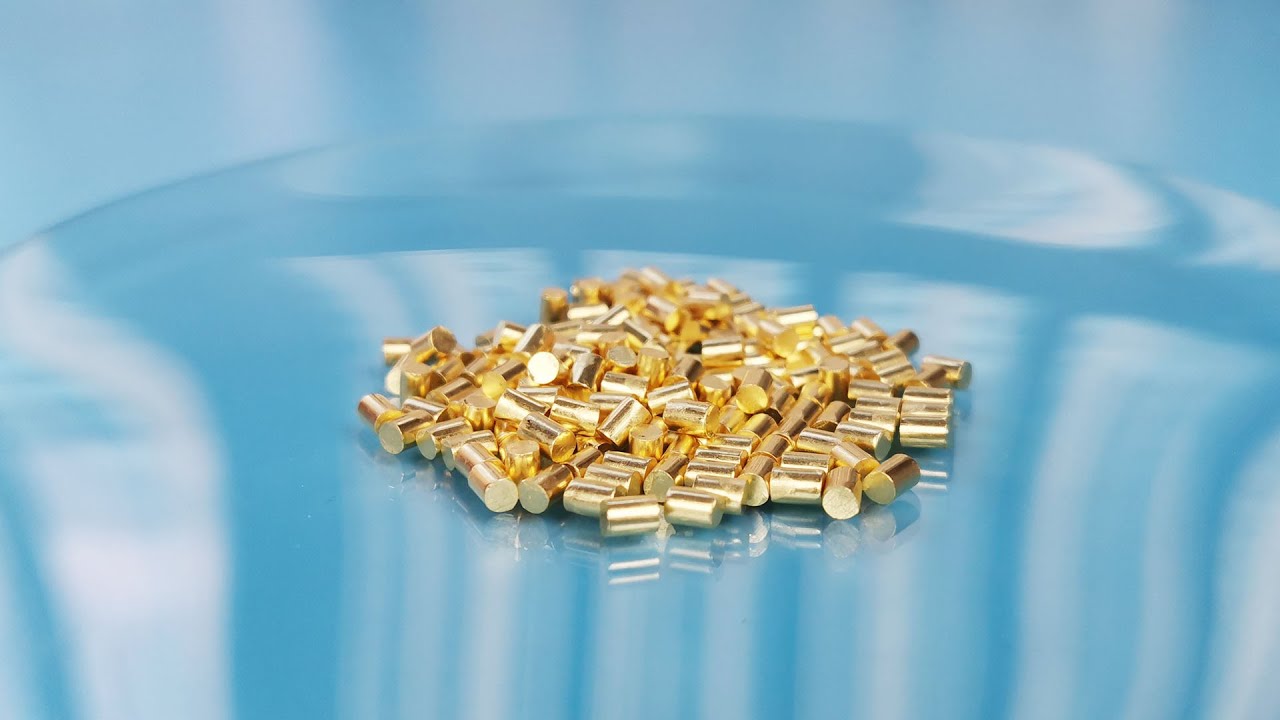 Gold Pellet Evaporation Material AEM Deposition YouTube