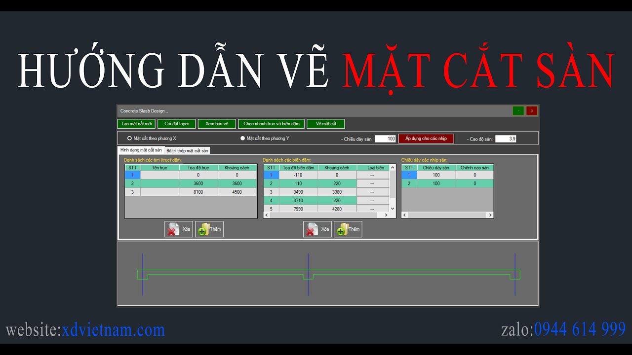2. Vẽ mặt cắt sàn + thống kê thép trên AutoCAD- Phần... - youtube