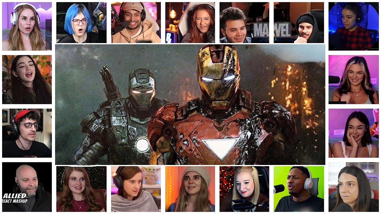Iron Man vs War Machine & Drones Reaction Mashup | Iron Man 2 (2010)
