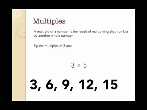 U4L1V2   Multiples