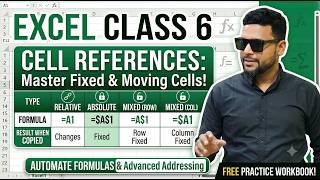 Learn Excel Cell References (Class 6) | Relative vs Absolute vs Mixed Address in Hindi