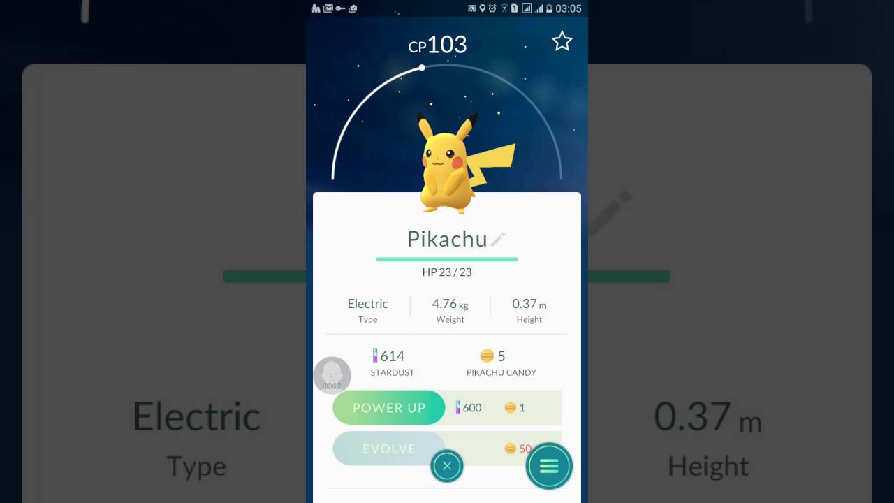 How To Power Up Pikachu Pokemon Go Youtube