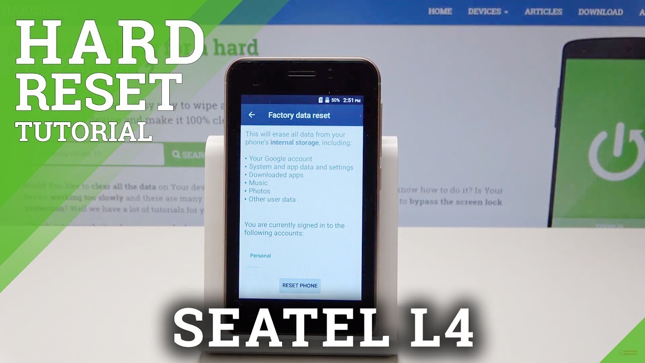 How to Hard Reset Seatel L4 - Factory Reset - YouTube