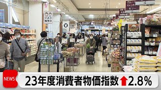 消費者物価2年連続で「2％」以上　23年度消費者物価指数2.8％（2024年4月19日）