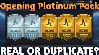 Opening Another Platinum Pack Real Or Duplicate? Cricketify Real Cricket 20