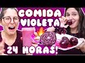 24 HORAS comiendo VIOLETA/MORADO 💜 se armo ALTO DRAMA en mi canal! Steph T